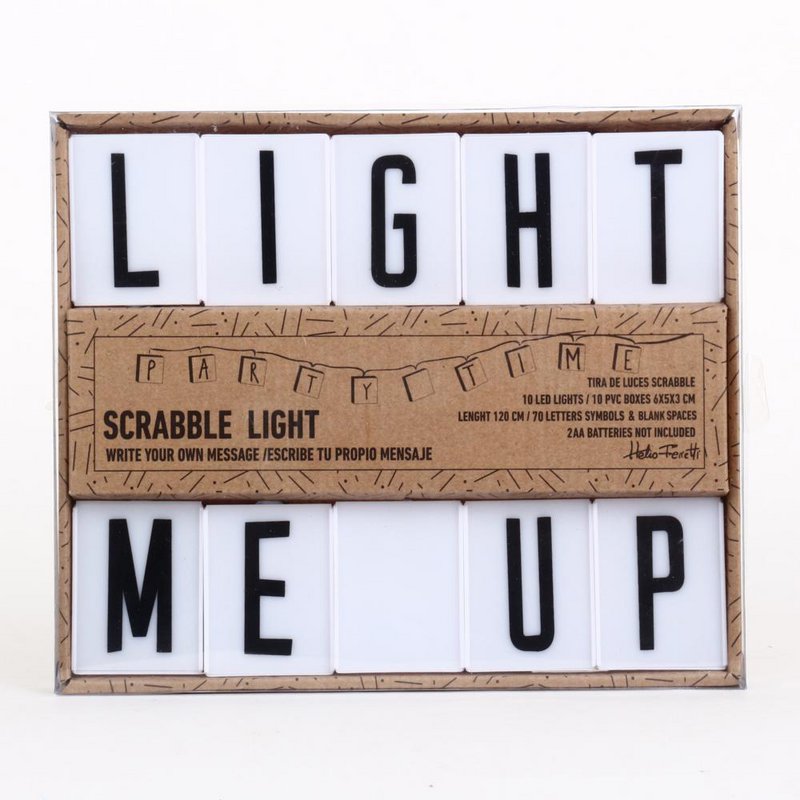 GHIRLANDA DI LUCE SCRABBLE HF