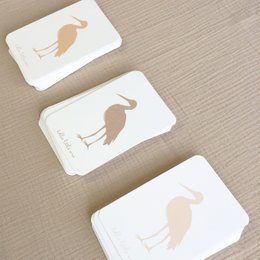 Grußkarte Geburt Storch
