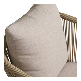 Salerno Dining chair, aluminum/polyester, sand, incl. Cushion - Set of 4