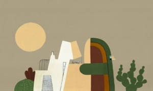 Le Mexicain Senf & Green Wallpaper
