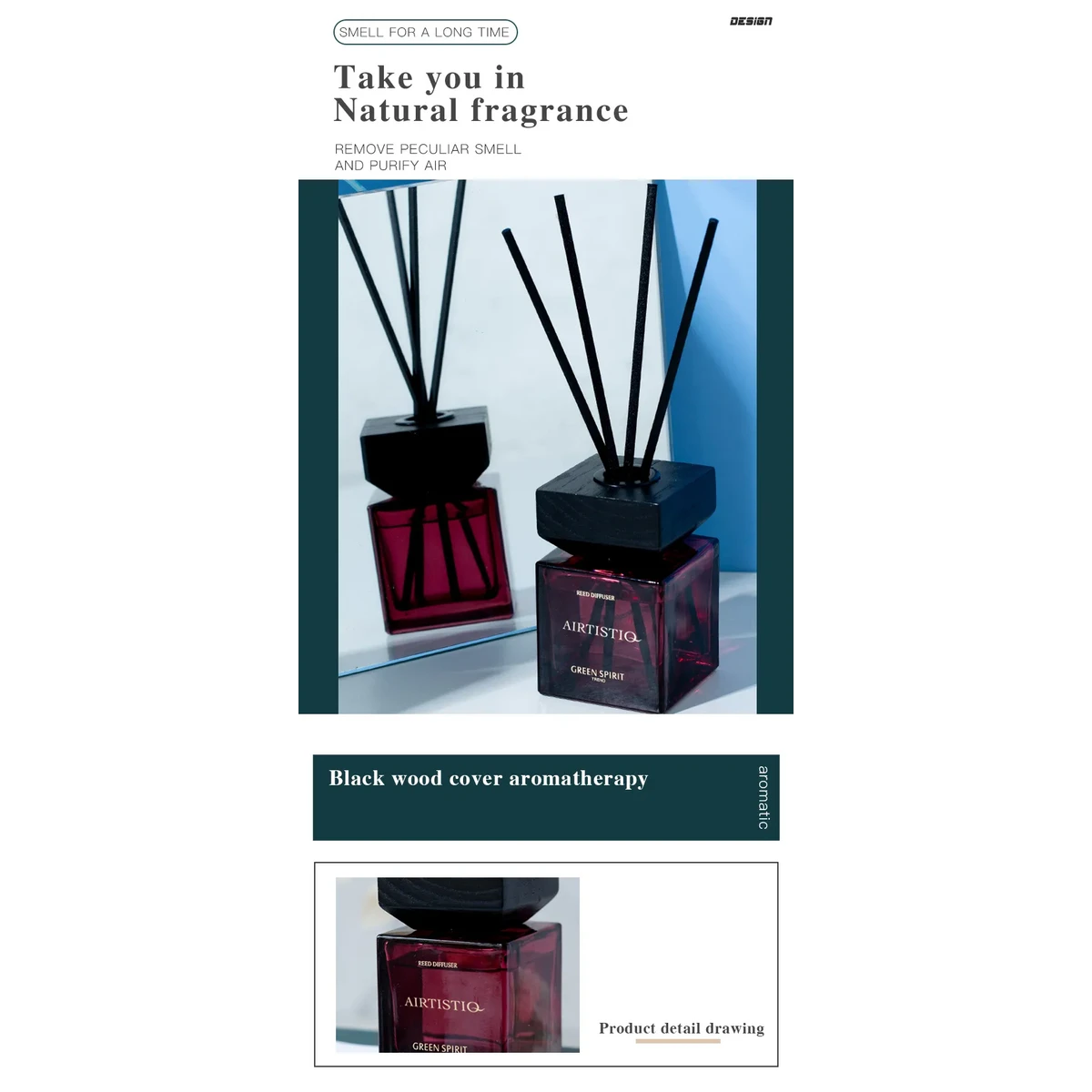 Diffuseur de parfum de cire de soja de luxe en bâtonnets 100 ml