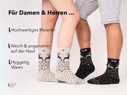 Ein Paar 80% Wollsocken Norwegen Flagge & Norweger Design