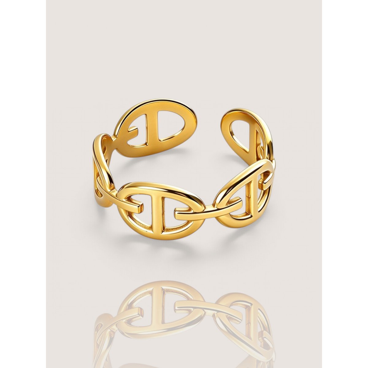 Bague maille marine en acier inoxydable