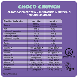Bar sin gluten vegano "Choco Crunch" 40G