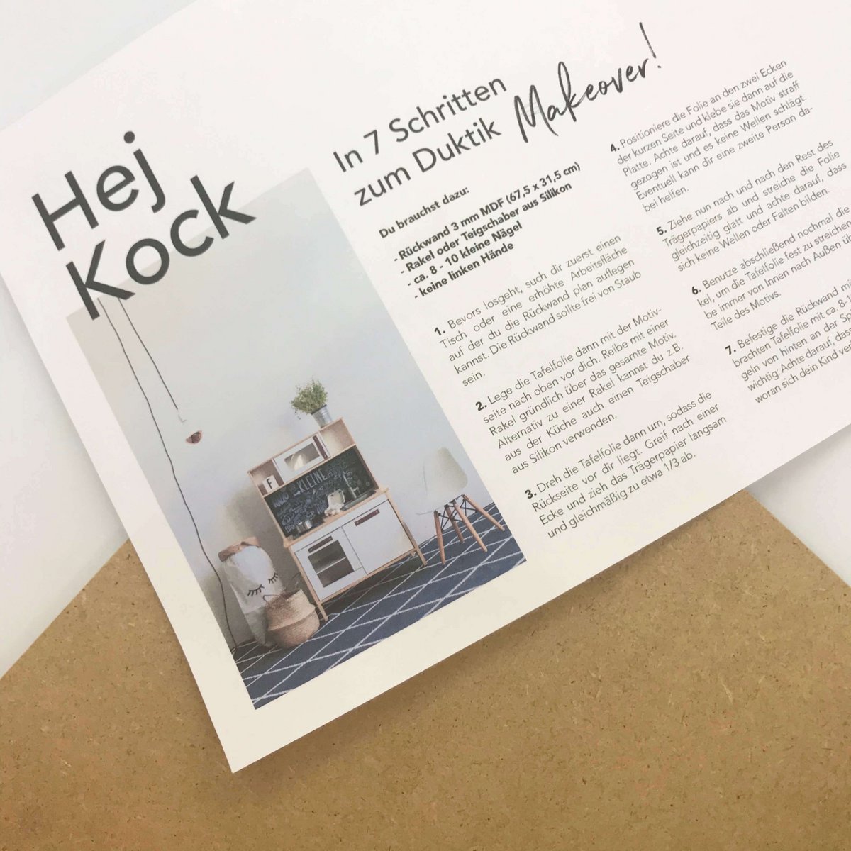 Folia do tablicy i tylny panel do kuchni dziecięcej IKEA