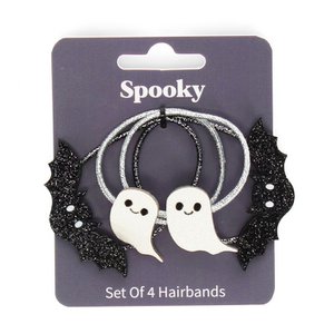 Glitterhaarbanden (set van 4) - Spooky