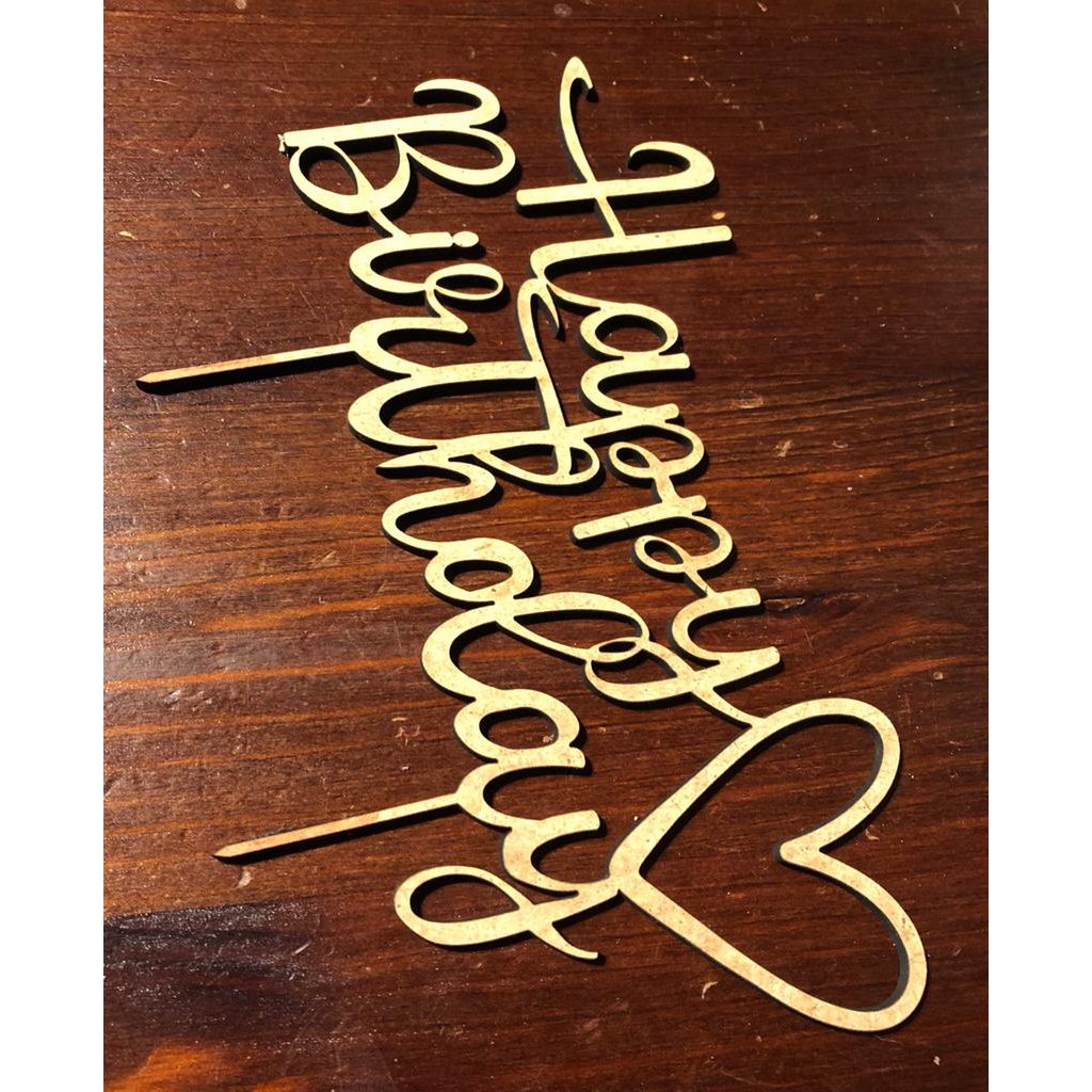 Cake topper "Happy Birthday"