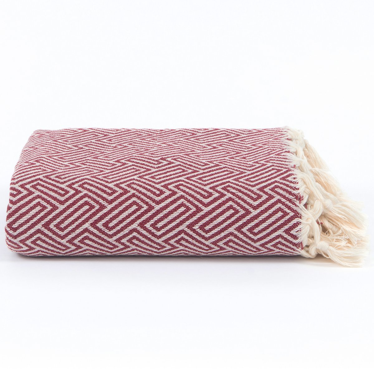 Plaid Throw Athene - Dark Red - 150x250cm