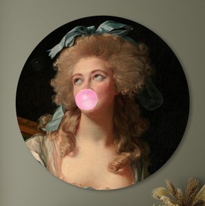 Wall Circle - Bubble Gum Madame - Premium Dibond Quality