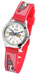 Montre pour enfants Q&Q avec bracelet en plastique, "voiture de course", 3 bars