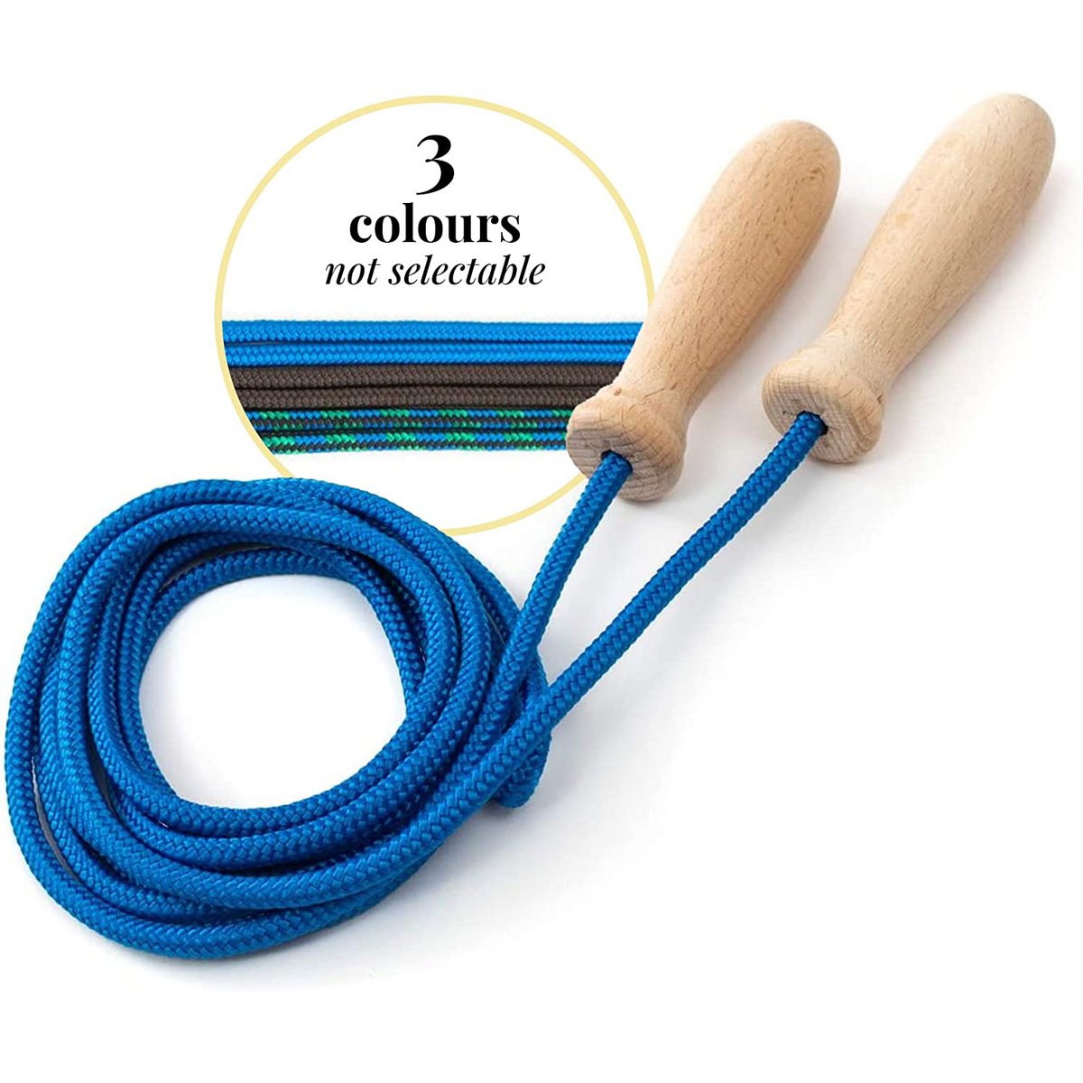 Skipping Rope with Wooden Handle Cotton Rope 230 cm