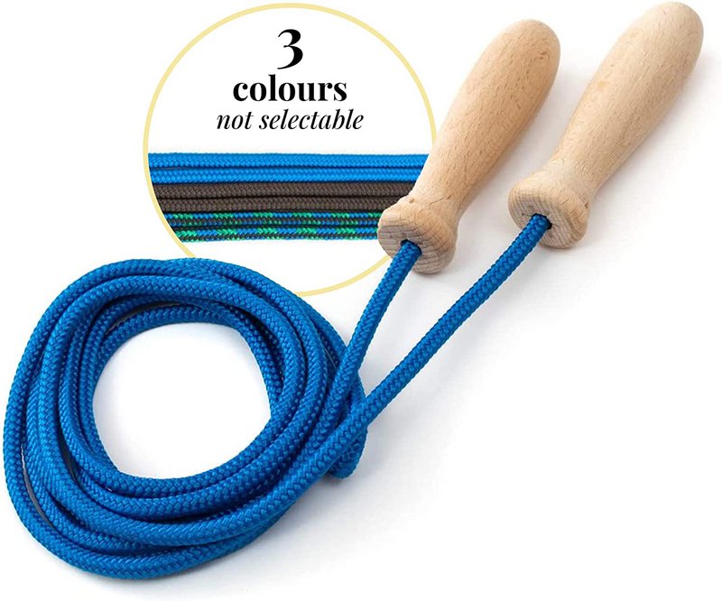 Skipping Rope with Wooden Handle Cotton Rope 230 cm
