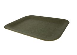Tablette plate grande bac à portion en tricot vert enduit