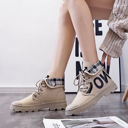 Nouveau Bottes courtes en toile pour filles, montantes, assorties avec tout, chaussures pour femmes