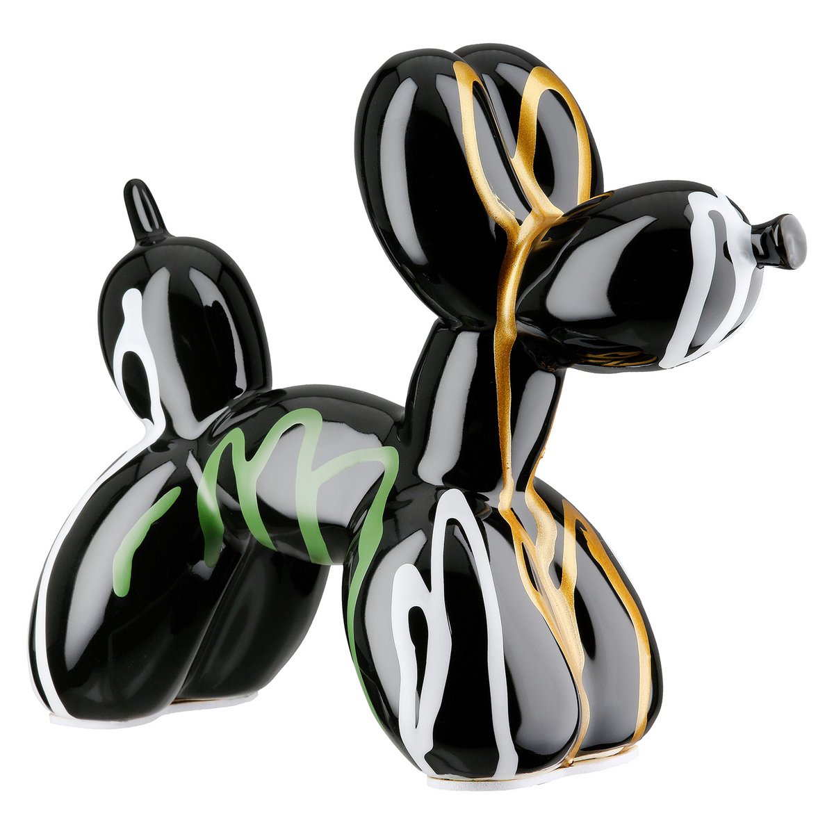 Figure dog scuro multicolored; Black H. 15 cm, Ve 2
