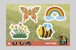 Blumen und Bienen - Schuhaufkleber