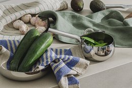 Paño de cocina / Verde musgo nórdico, 100% lino