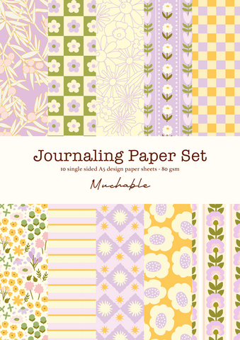 Journaling plakboekpapierset - 10 vellen A5 print/patronen