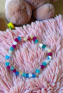Children's bracelet (14 cm) 4 mm hearts