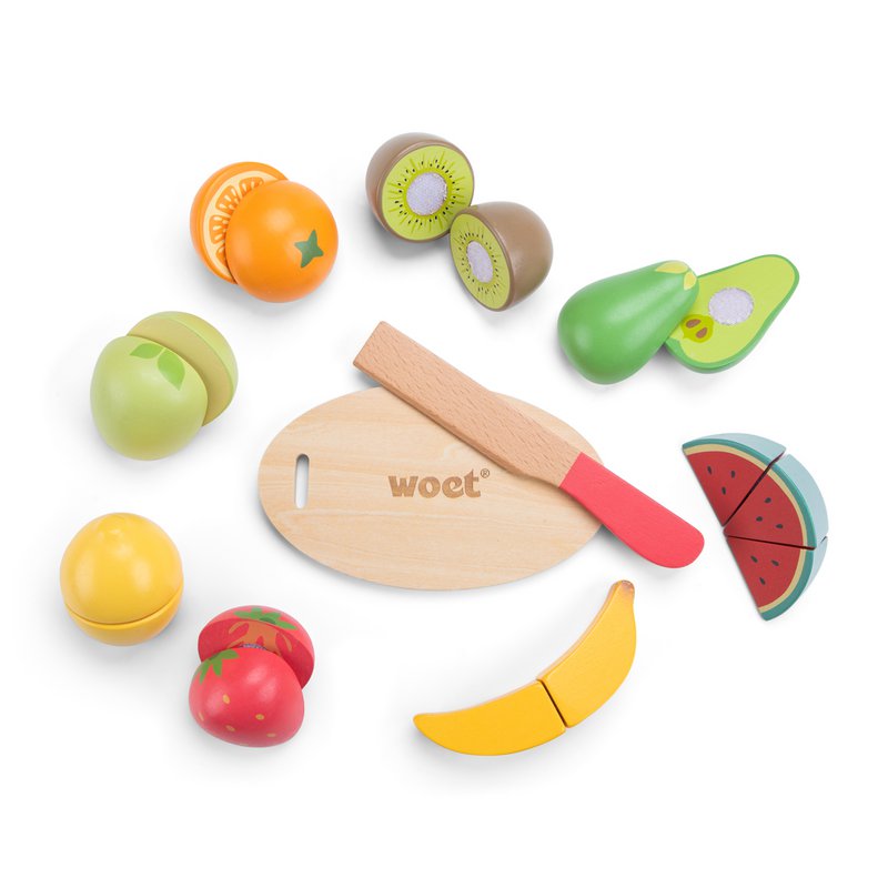 Wooden Fruit Cutting Set in Storage Box