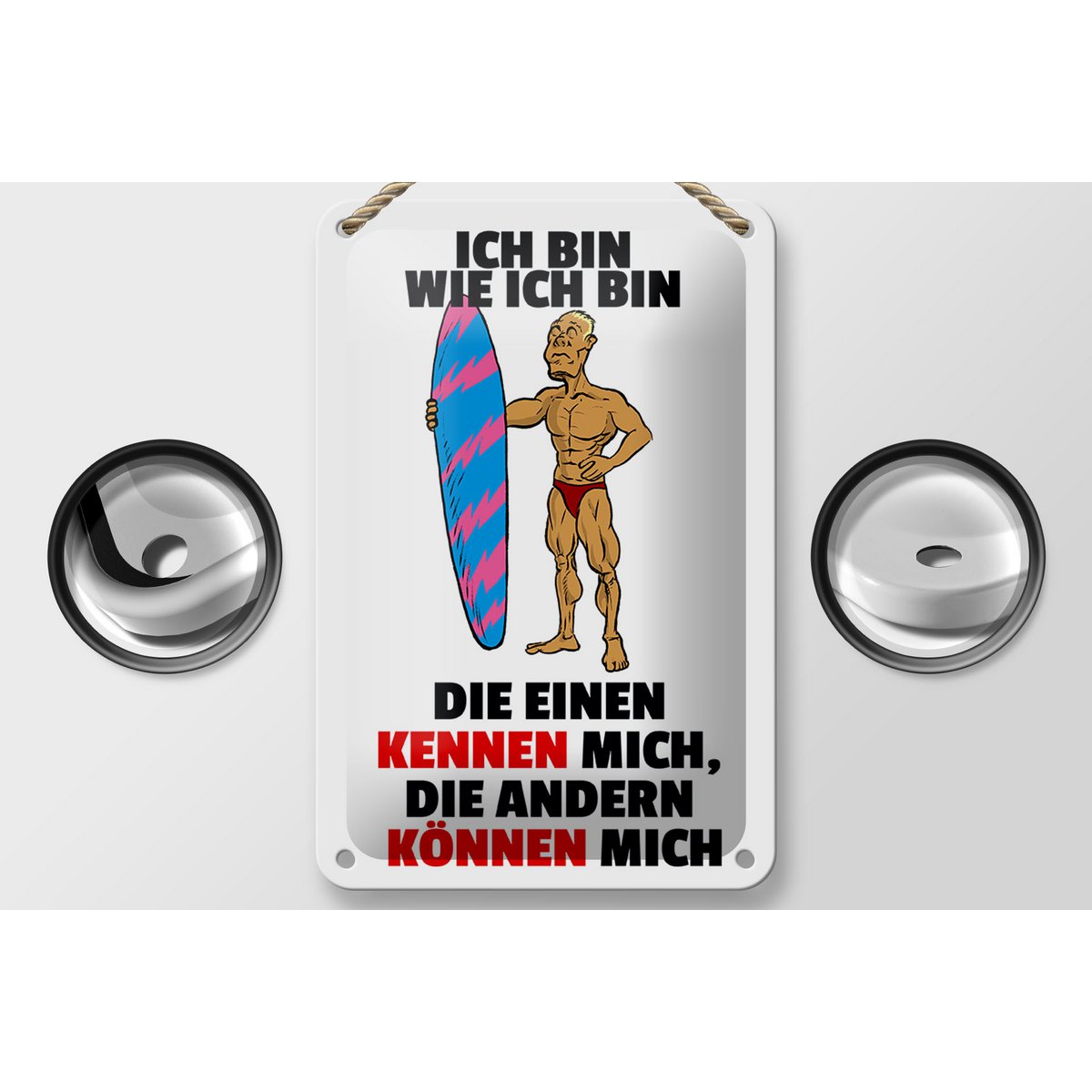Tin sign saying 12x18cm one knows me, others can know me sign