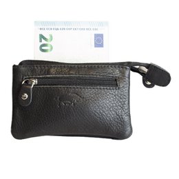 Portachiavi In 11 Colori - Portachiavi In Pelle - Con 2 Tasche Con Cerniera