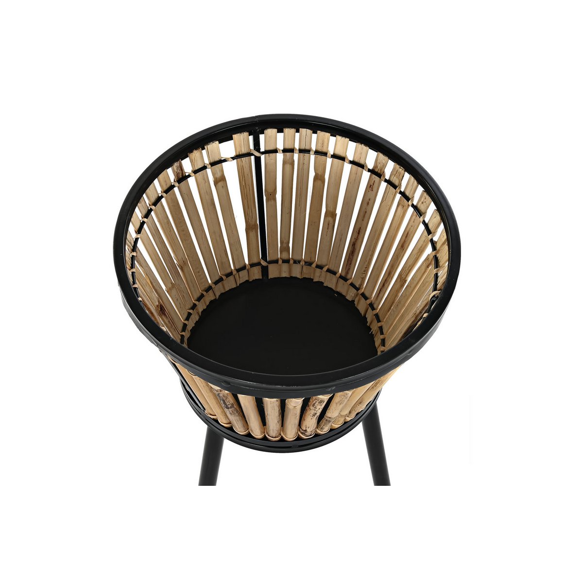 RATAN METAL PLANTER 30X30X55 NATURAL LD196055