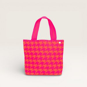 Ovale Tasche mit Hahnentrittmuster | Aster