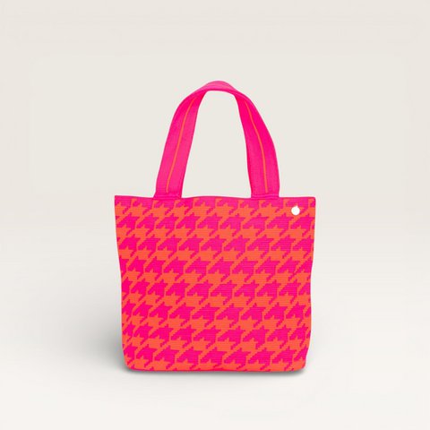 Houndstooth oval tote | Aster