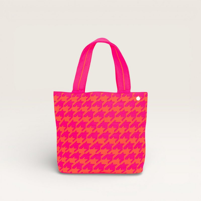 Ovale Tasche mit Hahnentrittmuster | Aster