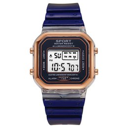 Fashion Brand Student Transparent Electronic Watch Candy Multicolor LED Ladies Sports Waterproof Wirstwatch Clock Gift relógio