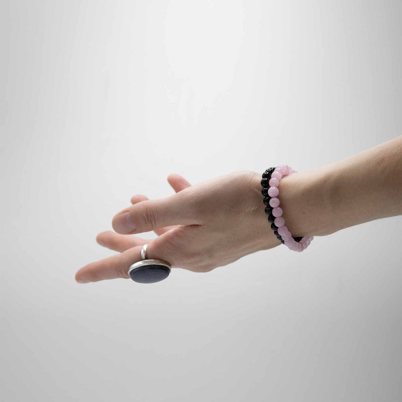 Edelstein-Manifestationen-Armband – Olivenjade