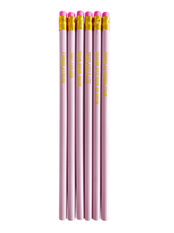 Pretty pink Pencil set, per 10 pieces