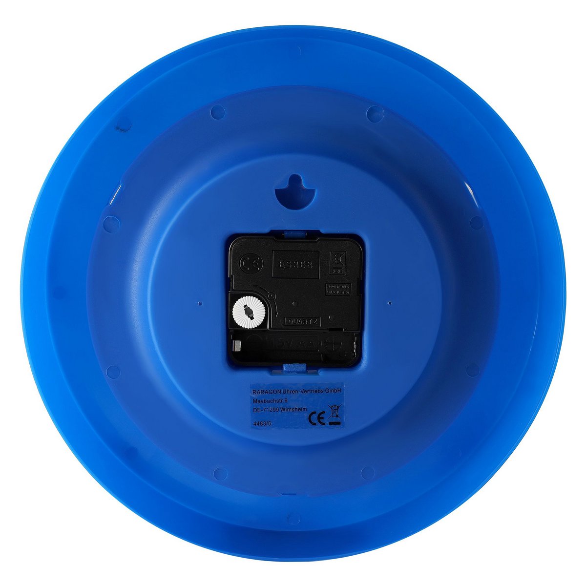Atlanta wall clock for children, blue, Ø 22 cm