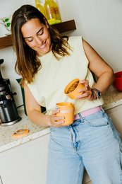 Tylla Duo Breakfast Bowl – Separate Compartments for Granola & Yoghurt On the Go (150ml + 450ml)