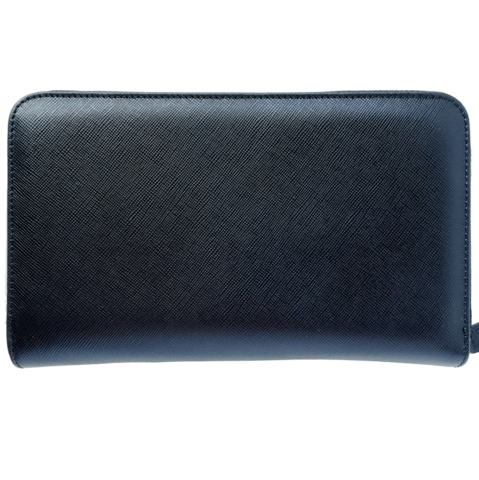 16 Creditcard Saffiano Organizer Portemonnee met rits Zwart