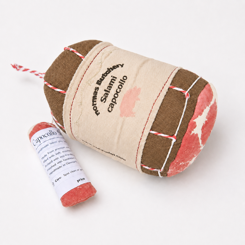 Capocollo Salami-speeltje met schijfje – handgemaakt in Denemarken