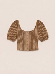 Gestreepte top met Zafira-roze print