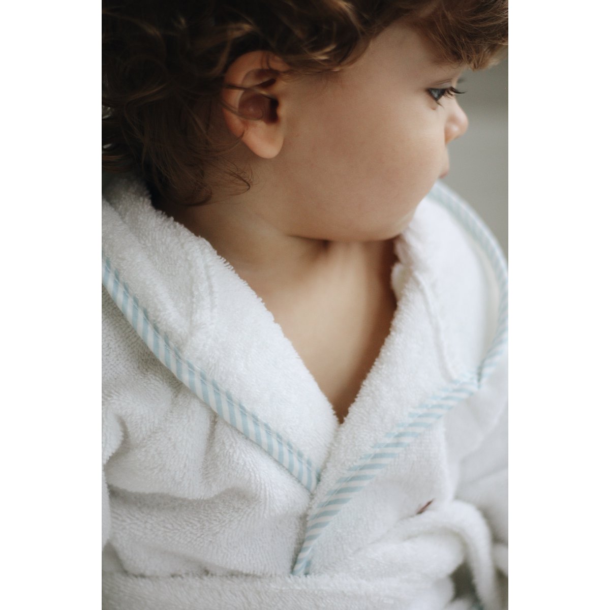 Bobbi Bathrobe - Pale blue stripe - Pale Blue Stripe