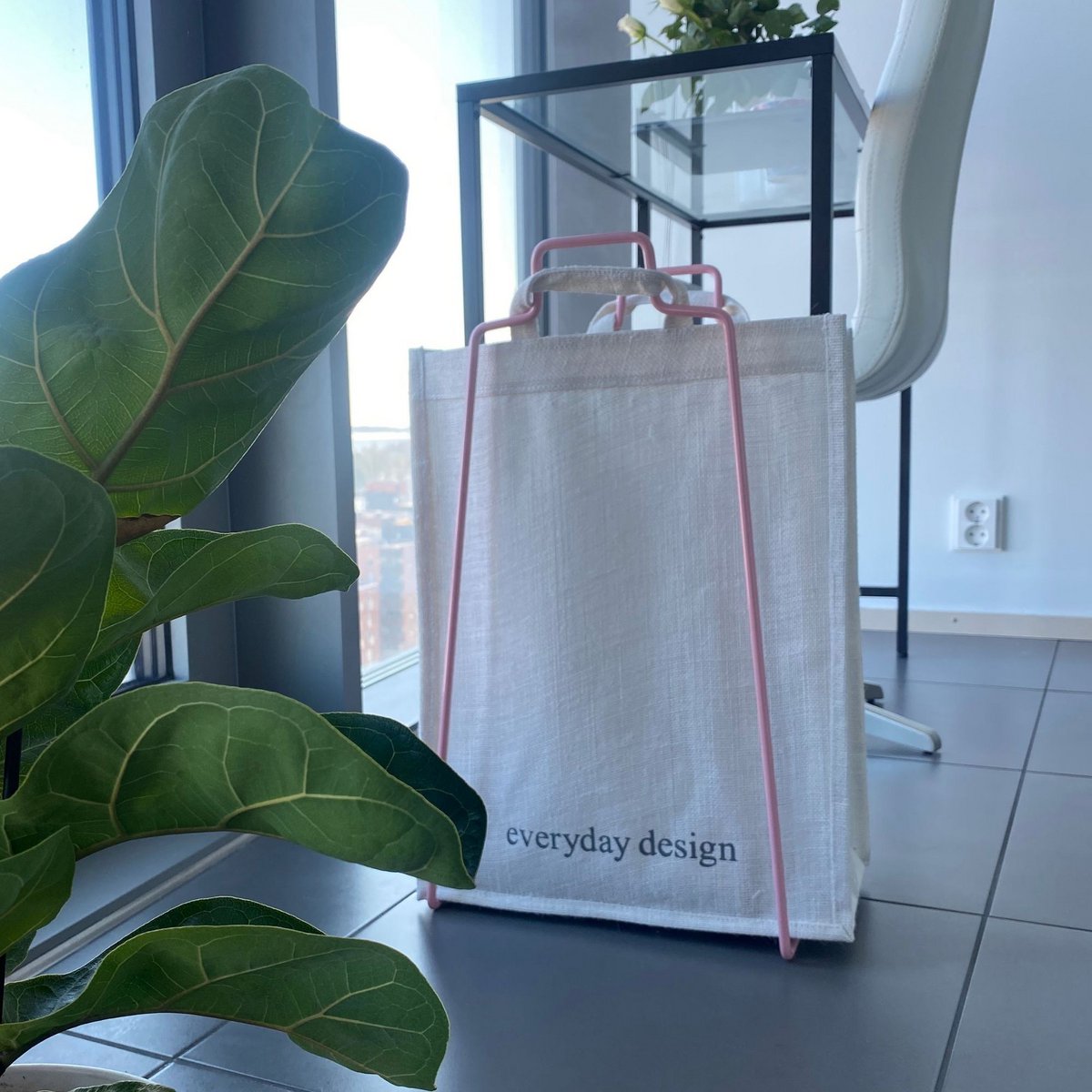 HELSINKI paper bag holder light pink