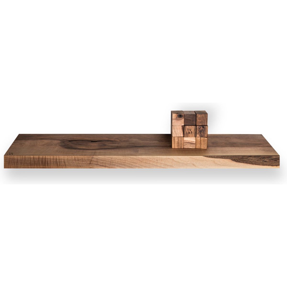 Tu Las™ Pływająca Drewniana Półka Ścienna - 94 x 22 x 4 cm - Ręcznie Robiona Podłużna Regał - Drewno Orzechowe