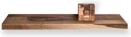 Tu Las™ schwebendes Wandregal aus Holz – 94 x 22 x 4 cm – handgefertigtes längliches Bücherregal – Walnussholz