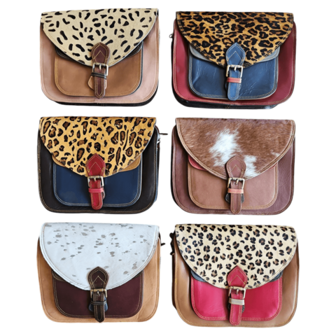 Ledertasche mit Tiermotiv Bella Winter