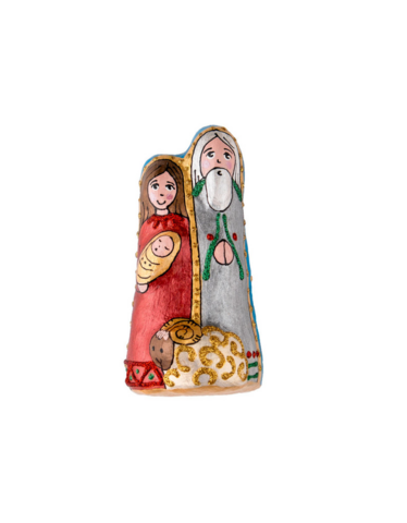 Handmade papier-mache Holy family sculpture (small)