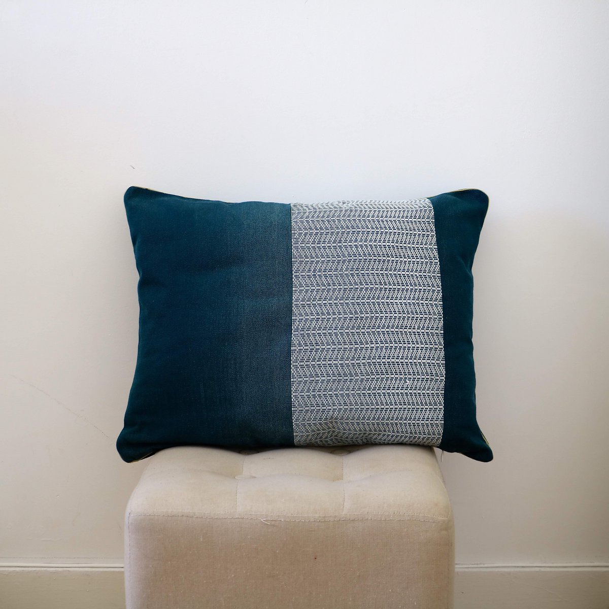 Ami H'Yut blue decorative cushion cover