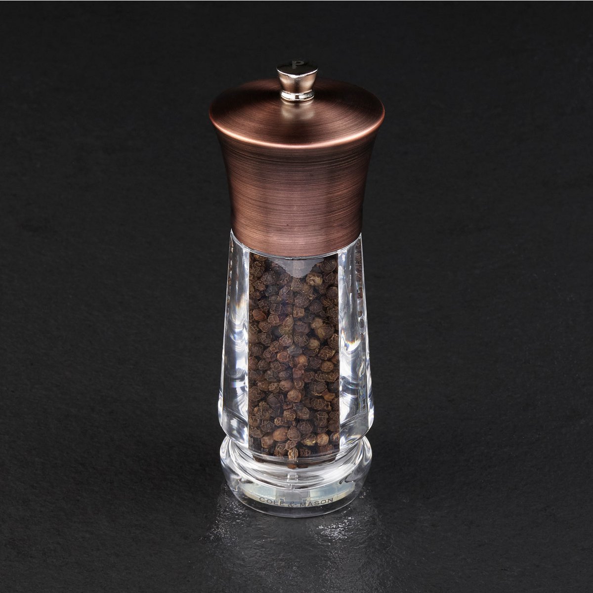 Precision+ Exford Antique Brass Pepper and Salt Mill Set 16,5cm