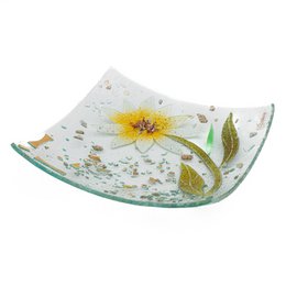 Frasco de empatata en vidrio Murano, favorita de la idea de regalo, decoración de oro floral