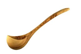 Pollepel voor keuken & sauna 25 cm gemaakt van olijfhout