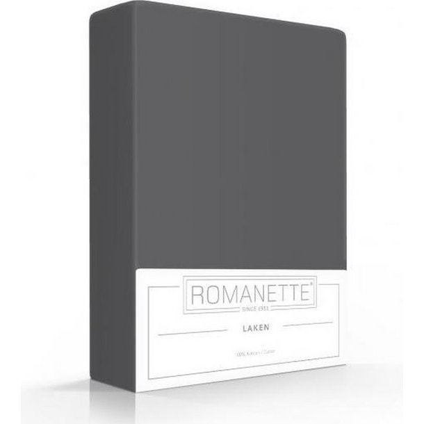 Romanette Cotton Bed Sheet Dark Gray