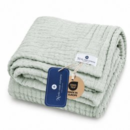 Couverture pour bébé en mousseline 4 en 1 Menthe